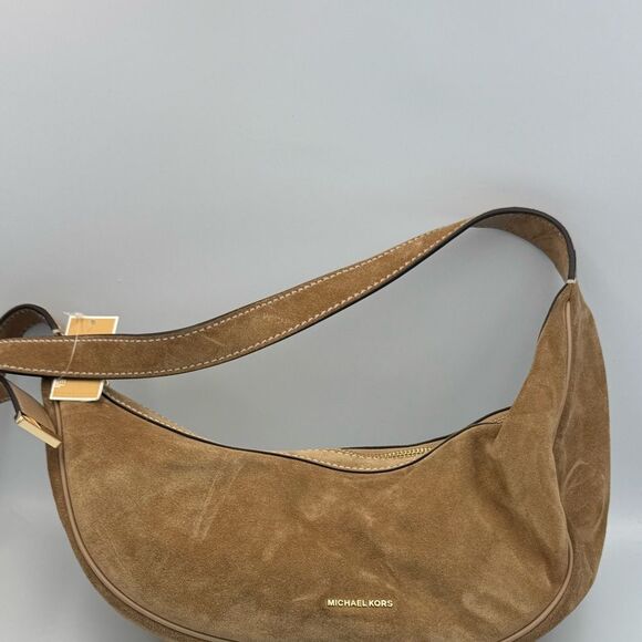 Michael Kors Avra Medium Convertible Sling Crossbody, bag, purse camel - Picture 7 of 12